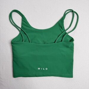 WILO The Label Sage Green Ribbed Strappy Sports Bra Tank
